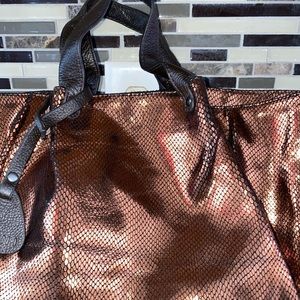 Marni Snake Skin Metallic Handbag Satchel/Hobo/Slouch Purse